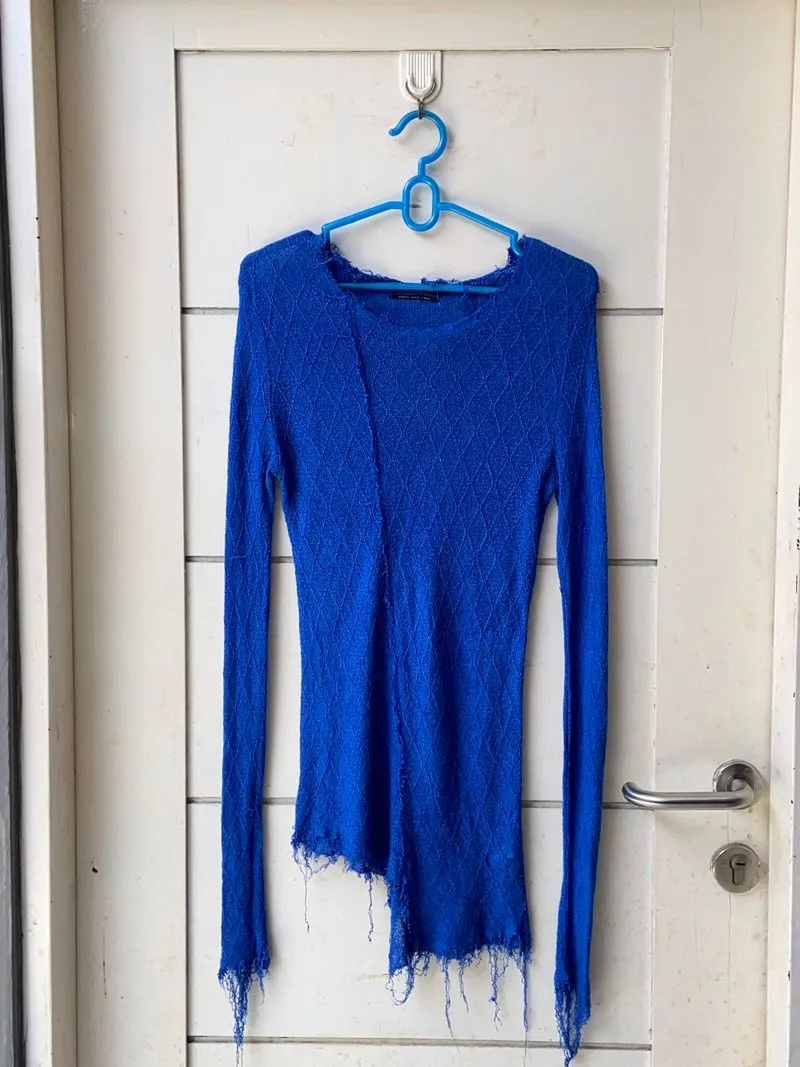 Japanese brand Casual T-shirt Wanita blue photo 1