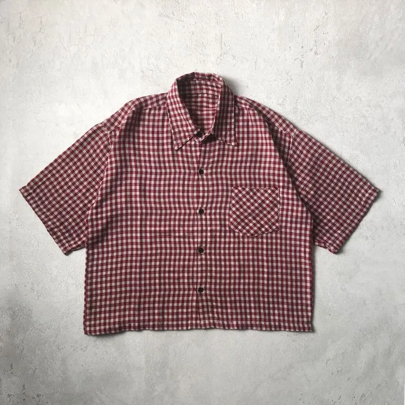 Vintage Y2K Casual shirt Pria burgundy white photo 1