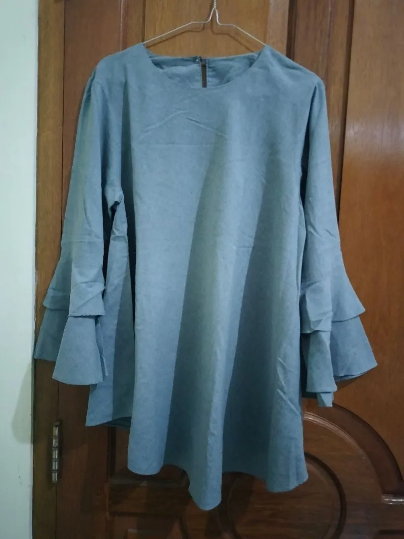 Casual Blouse Wanita gray photo 1
