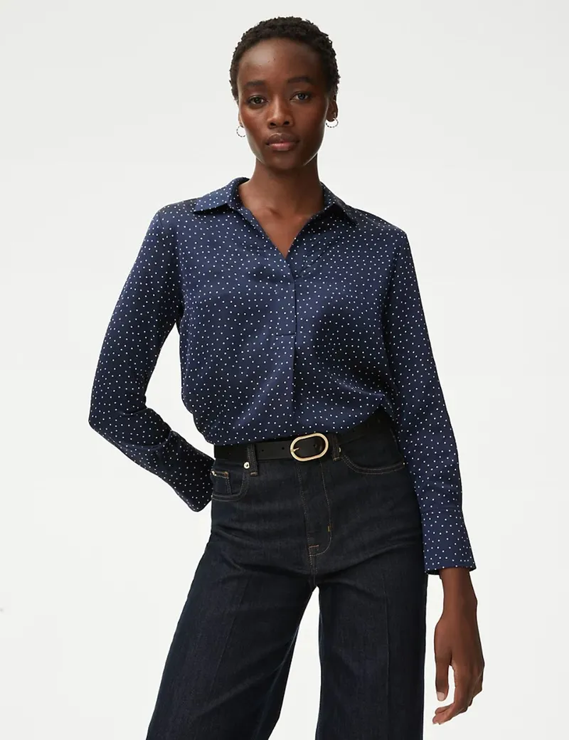 Marks & Spencer Avant Garde Reworked Crop top Wanita navy blue photo 1