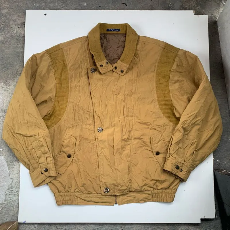 Japanese brand Casual Bomber jacket Pria gold khaki photo 1