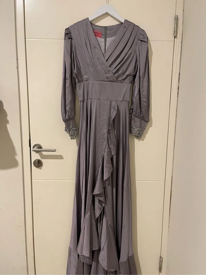 Luxury Minimalist Casual dress Wanita purple photo 1