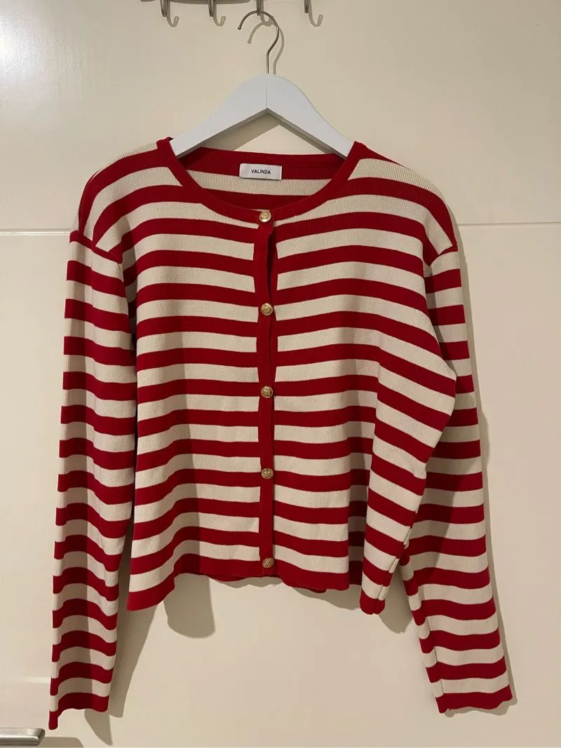 Coquette Crop top Wanita white red photo 1