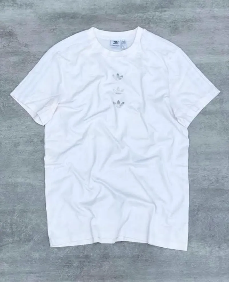 Adidas Vintage T-shirt Pria white photo 1