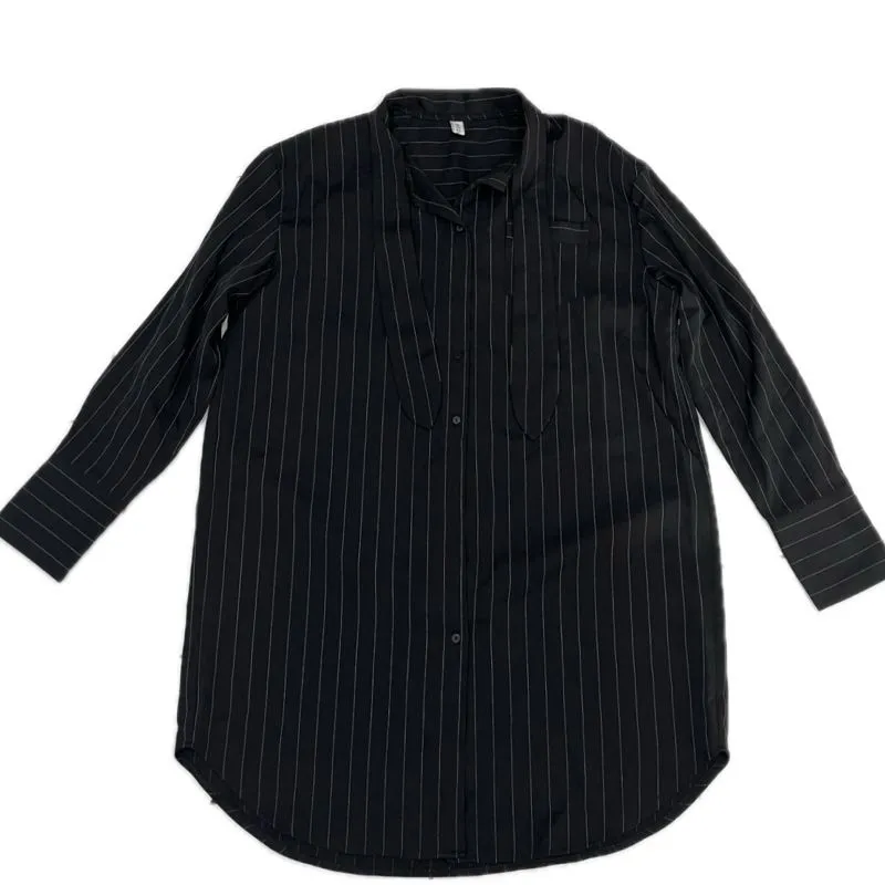 Emo Minimalist Shirt dress Wanita black photo 1