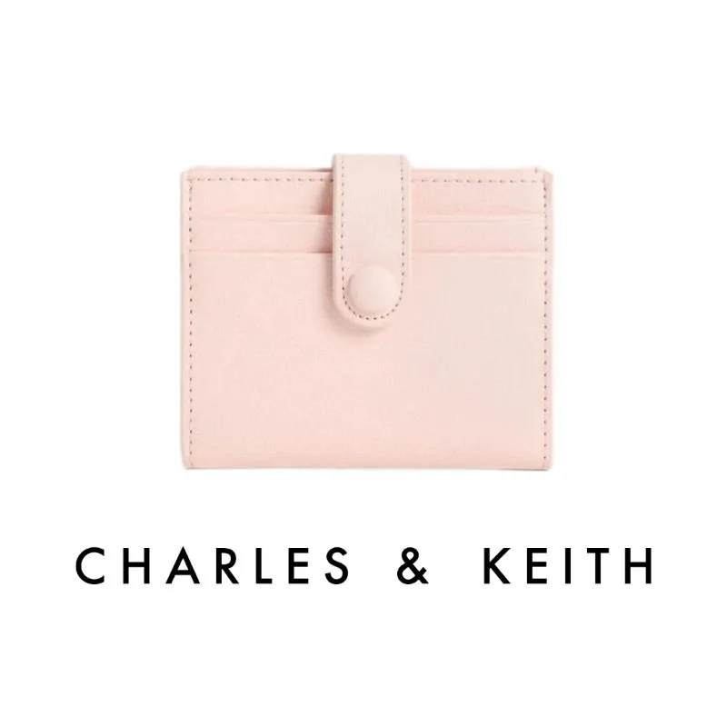 Charles and Keith Coquette Casual Wallet Wanita pink Preloved