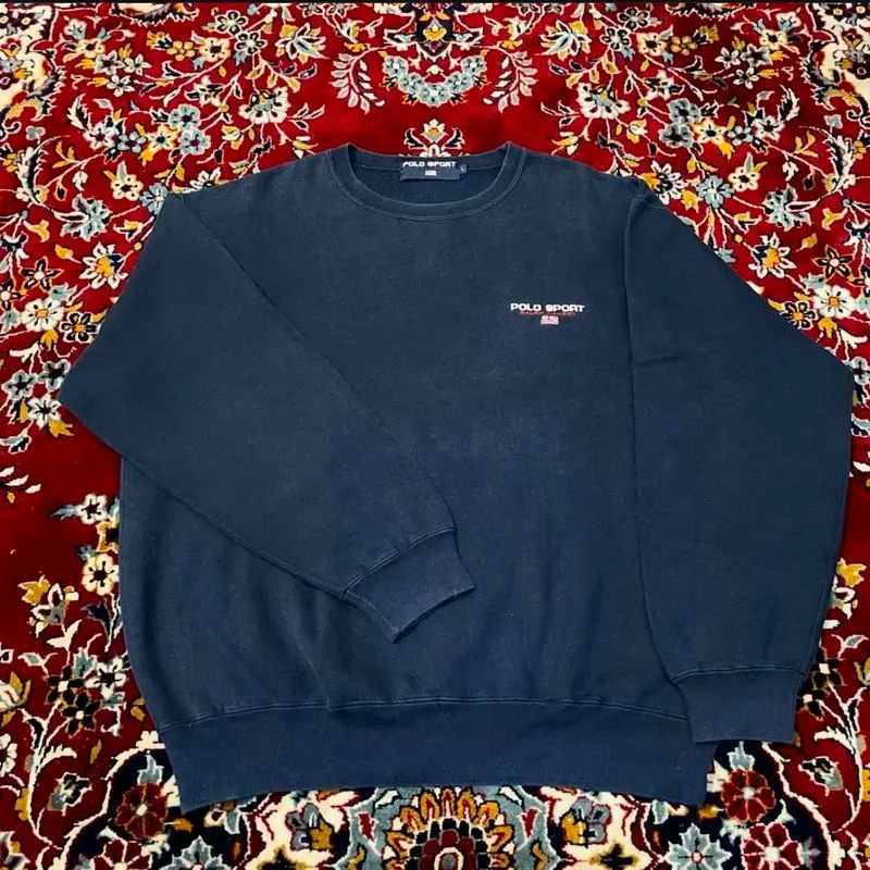 Polo Ralph Lauren Vintage Sportswear Sweater Pria navy photo 1