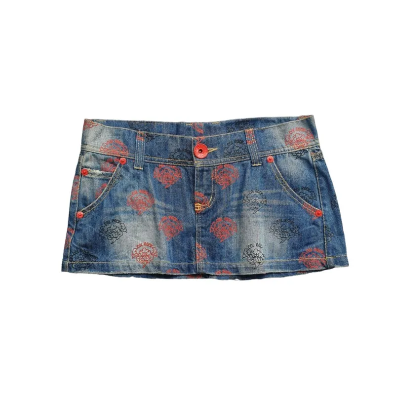 Y2K Mini skirt Wanita blue photo 1