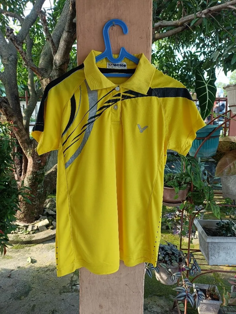 Sportswear Polo shirt Pria black yellow photo 1