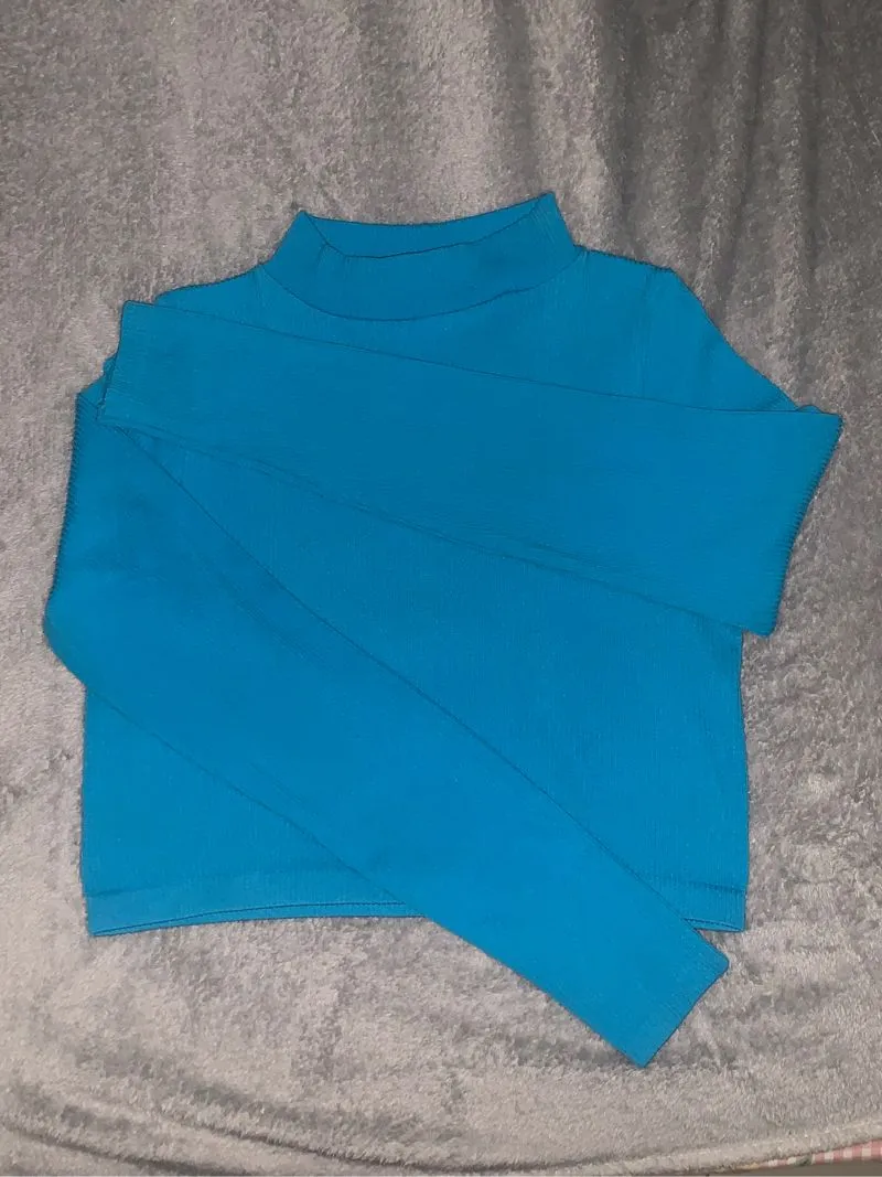 Stradivarius Indie Casual Crop top Wanita blue photo 1