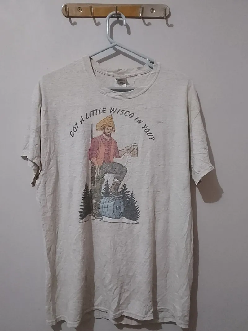 Gildan Vintage Casual T-shirt Pria white photo 1