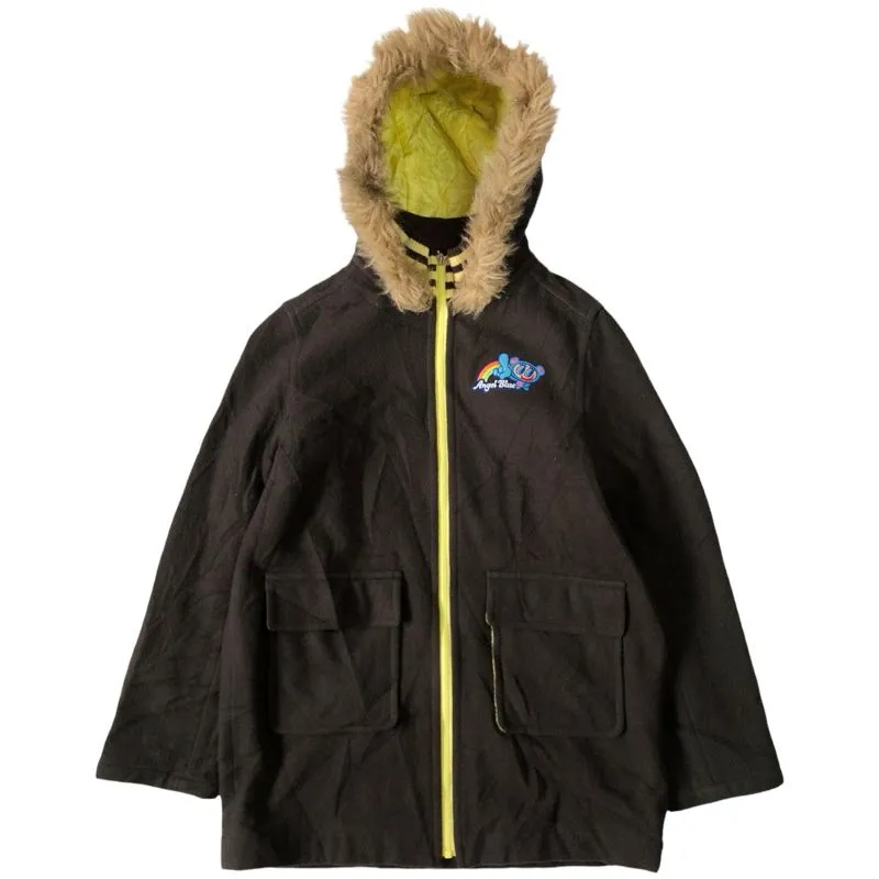 Angel Blue Vintage Y2K Windbreaker Wanita brown khaki photo 1