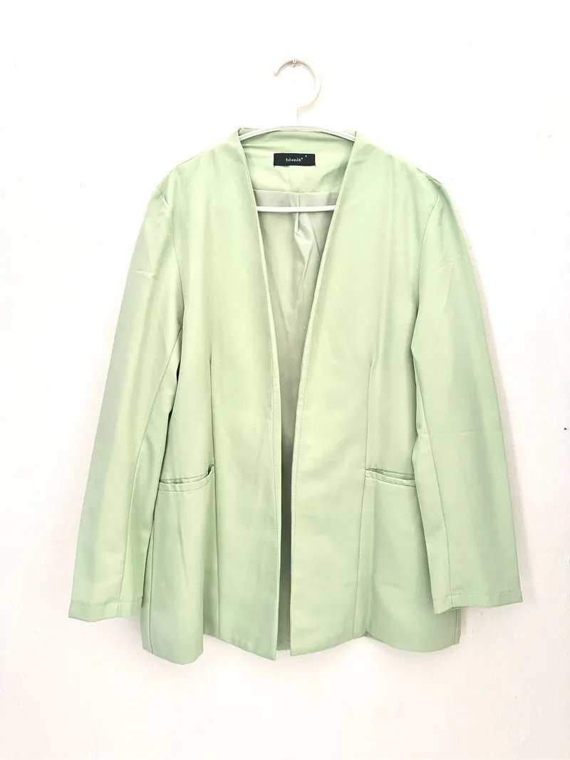 Streetwear Blazer Wanita green photo 1