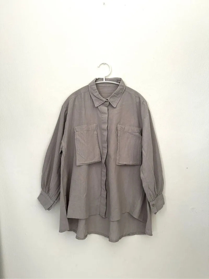 Casual Shirt Wanita tan photo 1