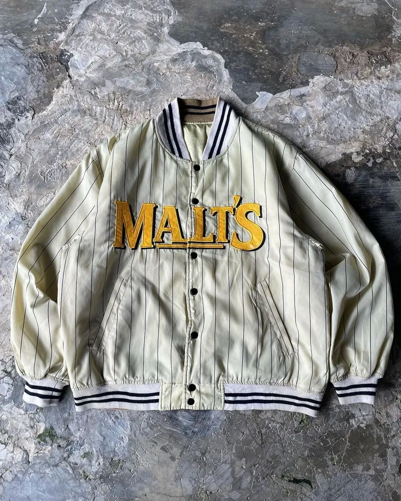 Skater Casual Bomber jacket Pria cream photo 1