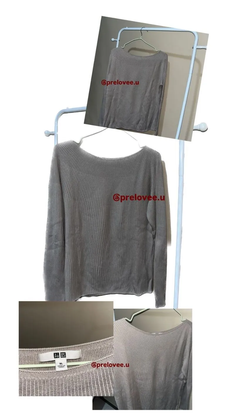 Uniqlo Casual T-shirt Wanita cream photo 1