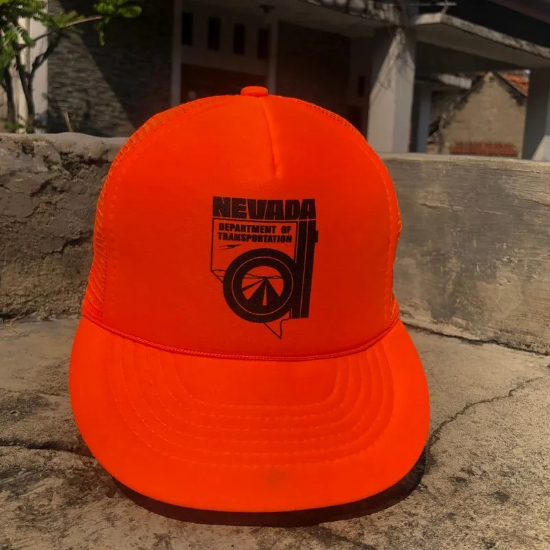 Vintage Streetwear Hat Pria orange photo 1