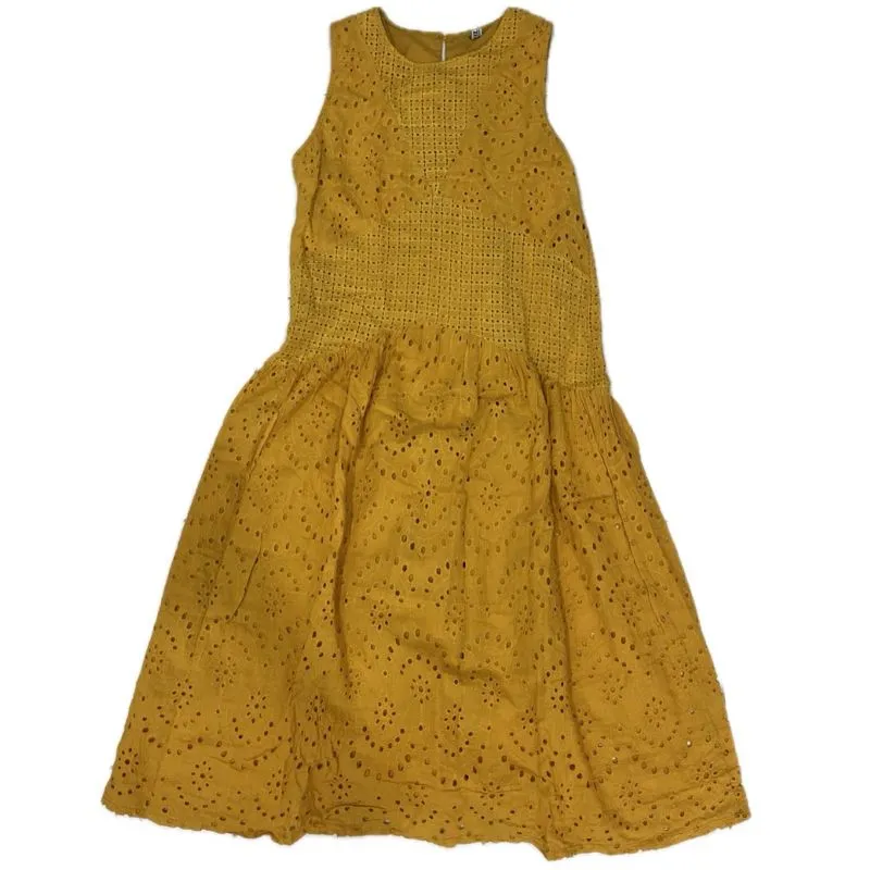 Vintage Casual Going out dress Wanita orange yellow photo 1