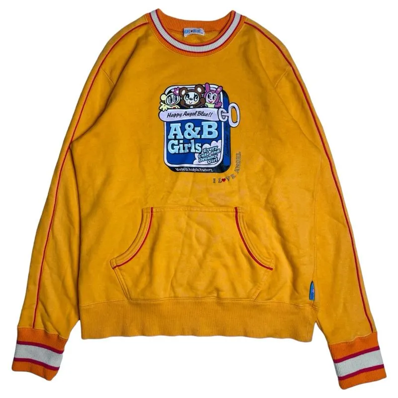 Angel Blue Vintage Y2K Sweater Wanita yellow photo 1