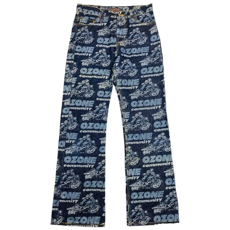 Ozone Community Vintage Streetwear Jeans Pria navy photo 1