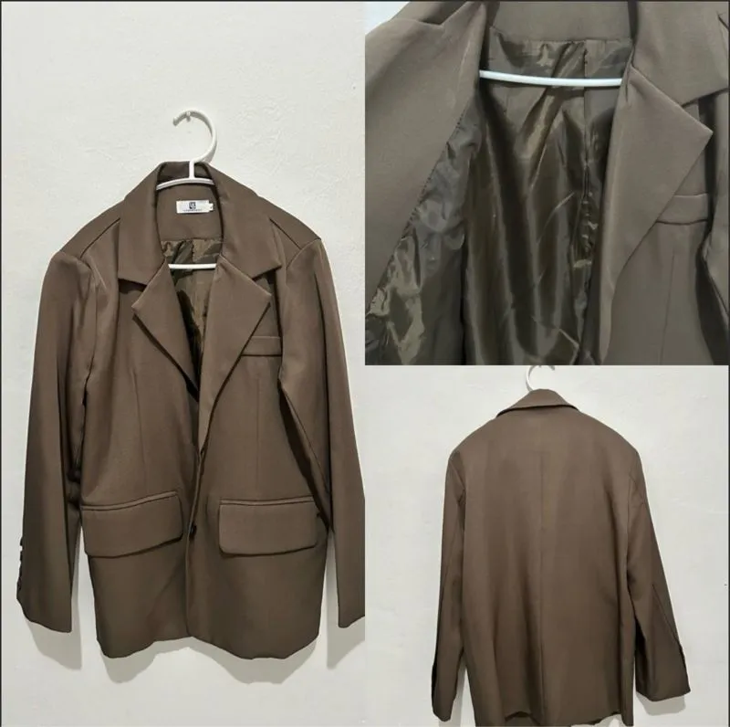 Casual Blazer Wanita tan photo 1