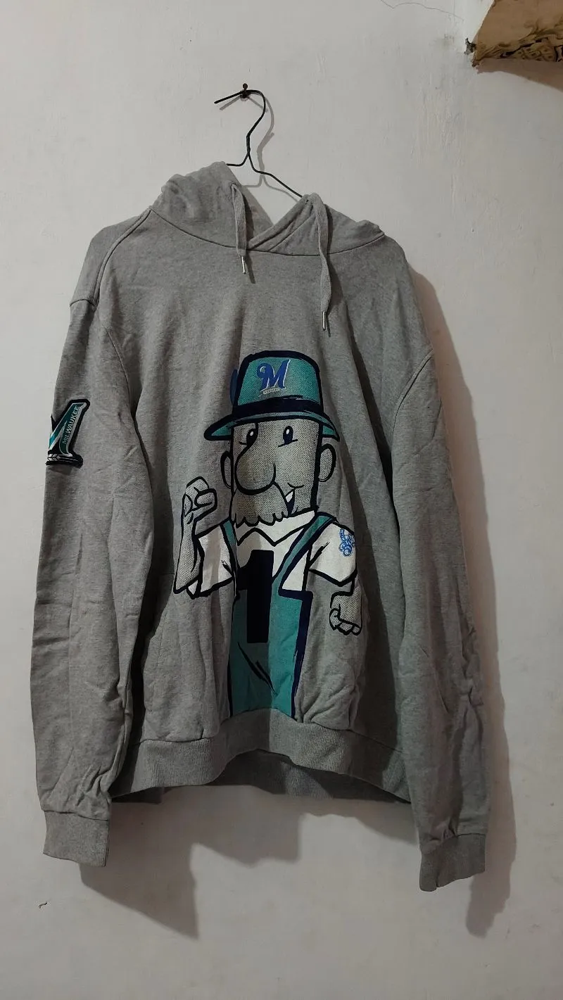 MLB Streetwear Casual Hoody Pria gray photo 1