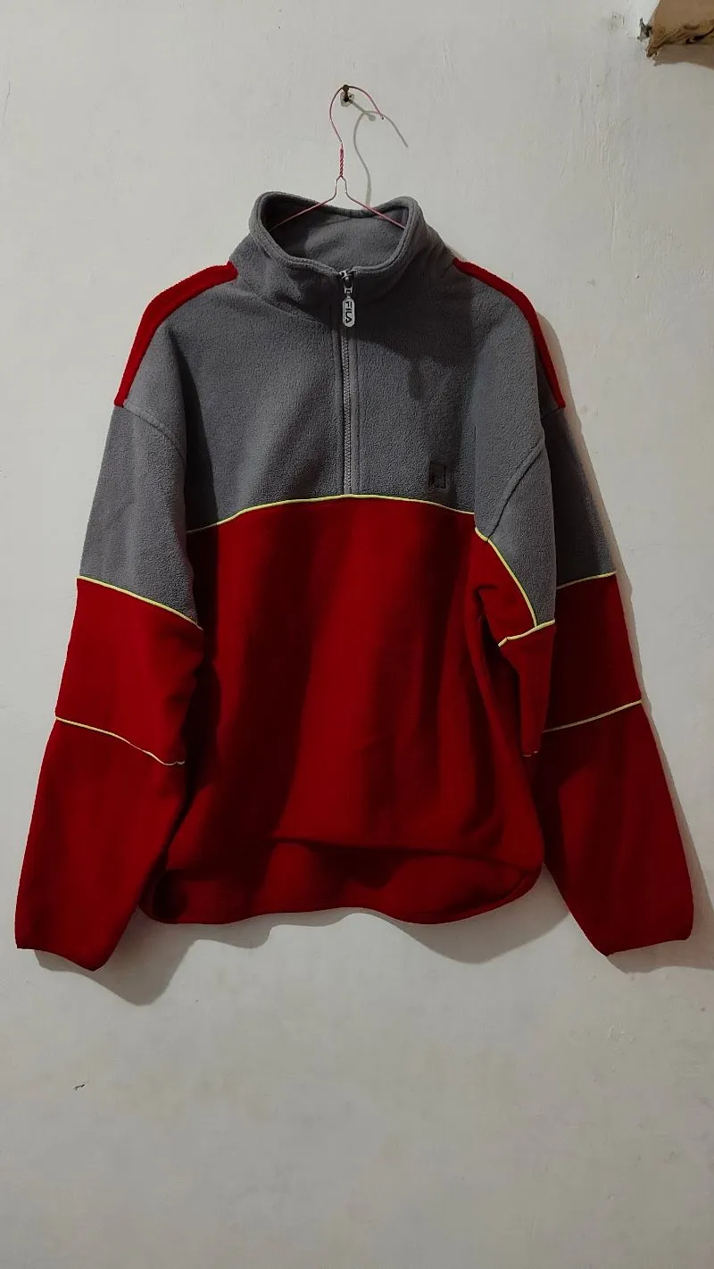 Fila Streetwear Casual Hoody Pria red gray photo 1