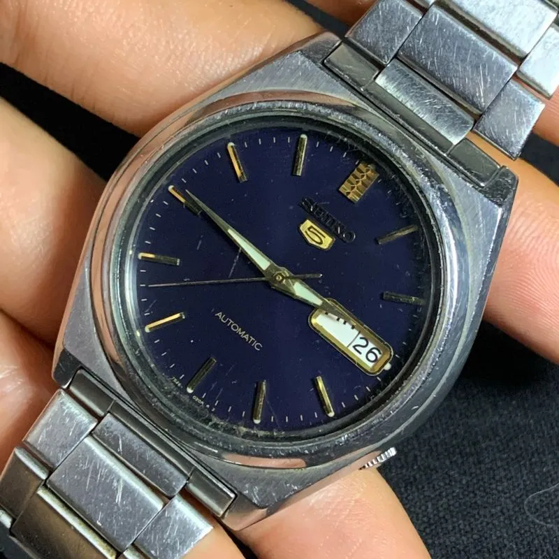 Seiko Vintage Casual Pria silver navy photo 1