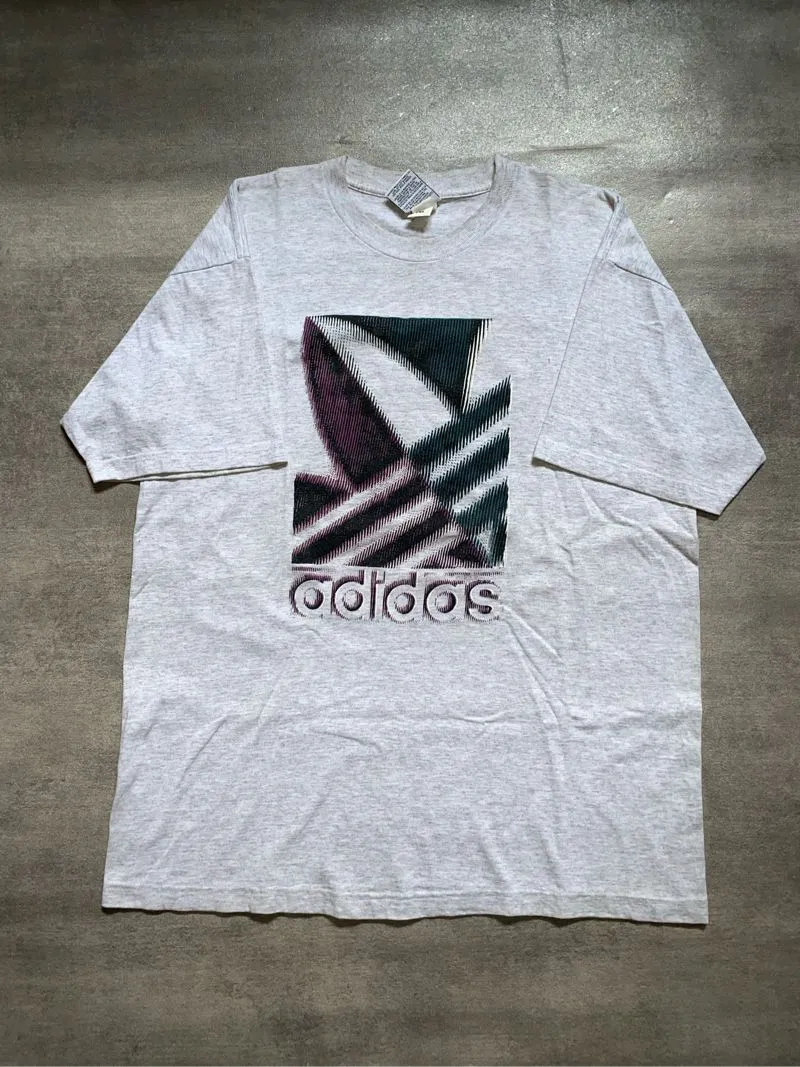 Adidas Vintage Y2K T-shirt Pria gray photo 1