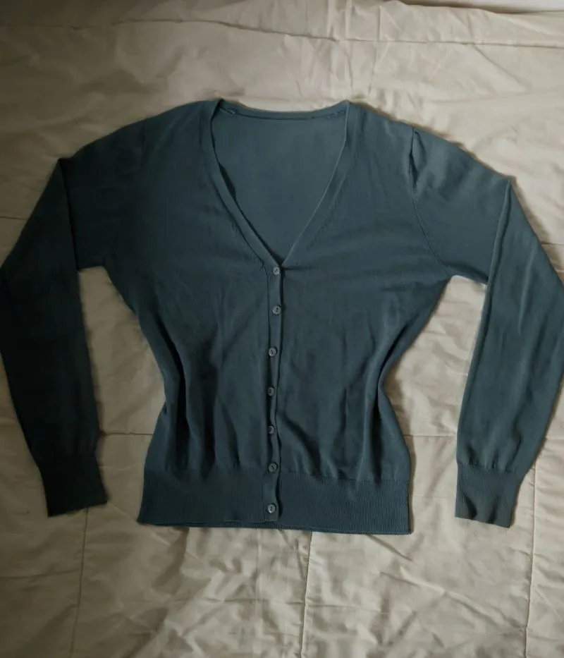 Casual Cardigan Wanita green photo 1