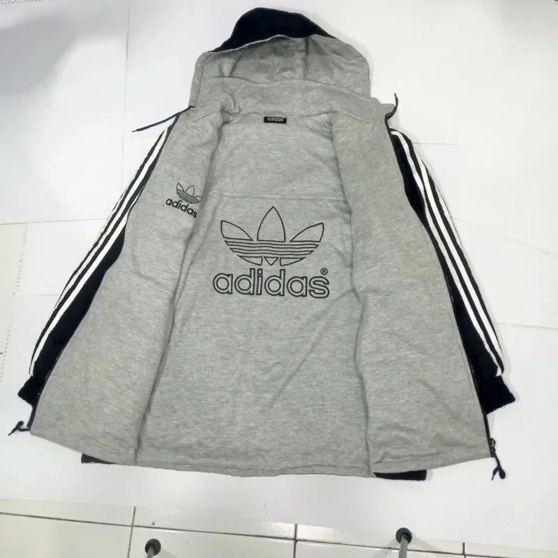 jaket tebal Hoodie Adidas bolak balik Preloved