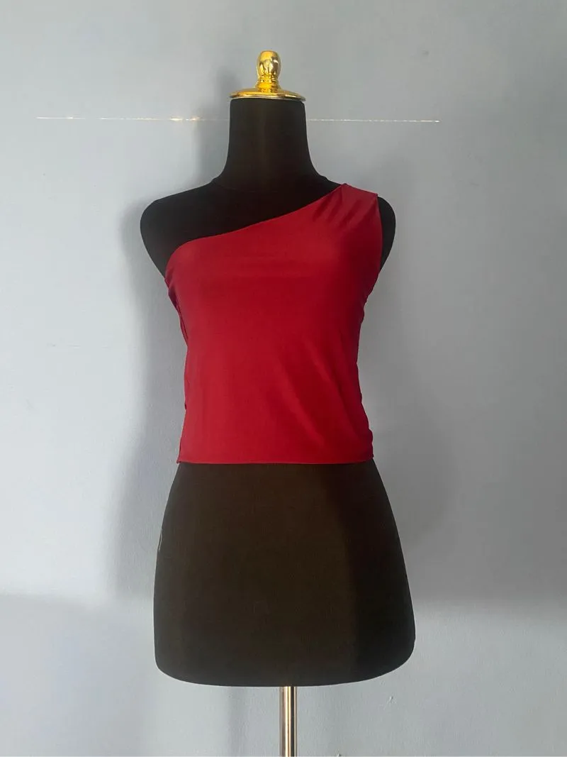 Luxury Crop top Wanita red photo 1