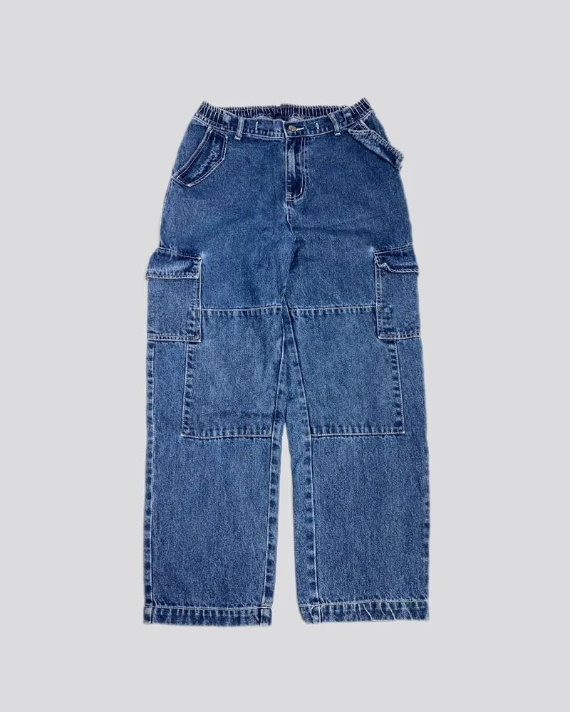 Vintage Streetwear Jeans Pria navy blue photo 1