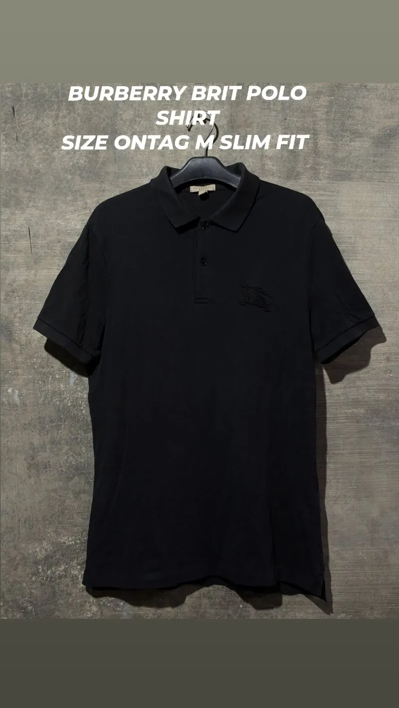 Burberry Luxury Casual Polo shirt Pria black photo 1