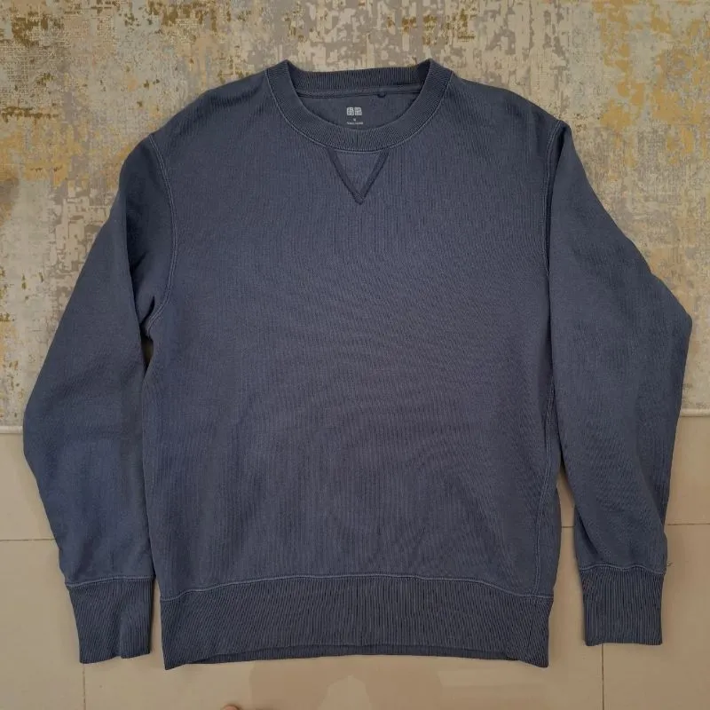 Uniqlo Casual Fleece Pria blue photo 1
