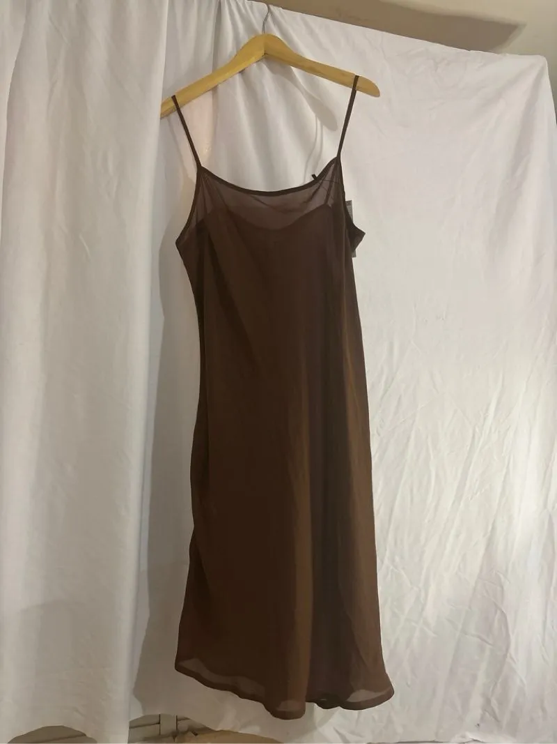 Luxury Minimalist Maxi dress Wanita brown photo 1