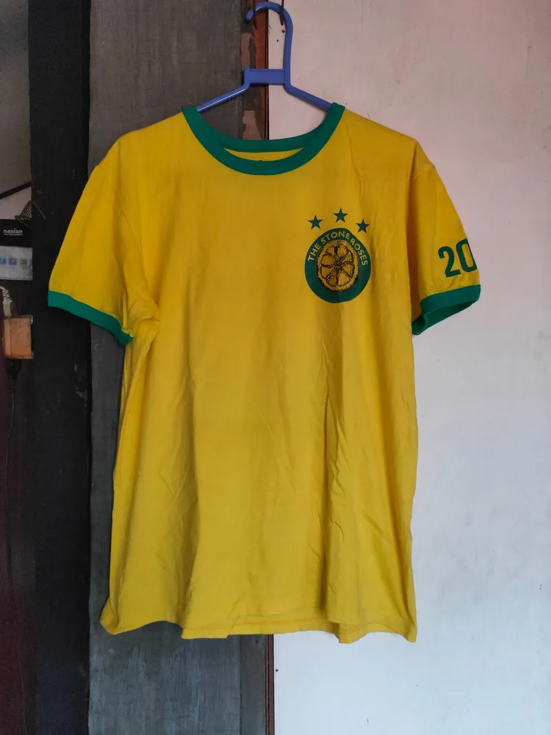 Indie Casual T-shirt Pria green yellow photo 1