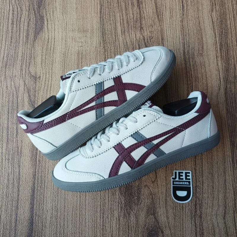 Onitsuka Tiger Casual Sneakers Wanita burgundy white photo 1