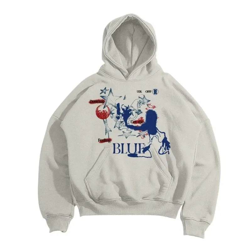 Streetwear Casual Hoody Pria white photo 1