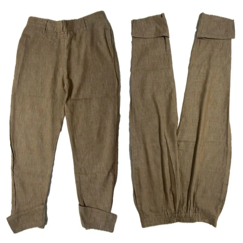 Luxury Minimalist Casual trouser Wanita tan brown photo 1
