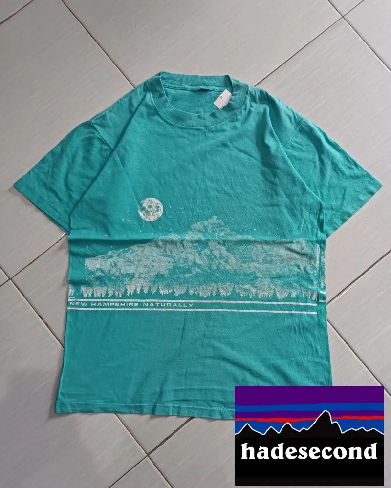 Vintage T-shirt Pria green photo 1