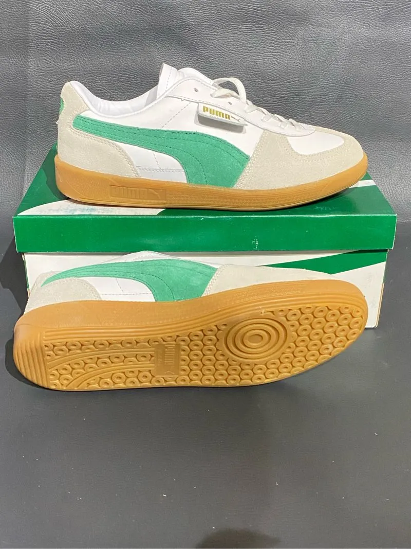 Puma Streetwear Casual Sneakers Pria white green photo 1