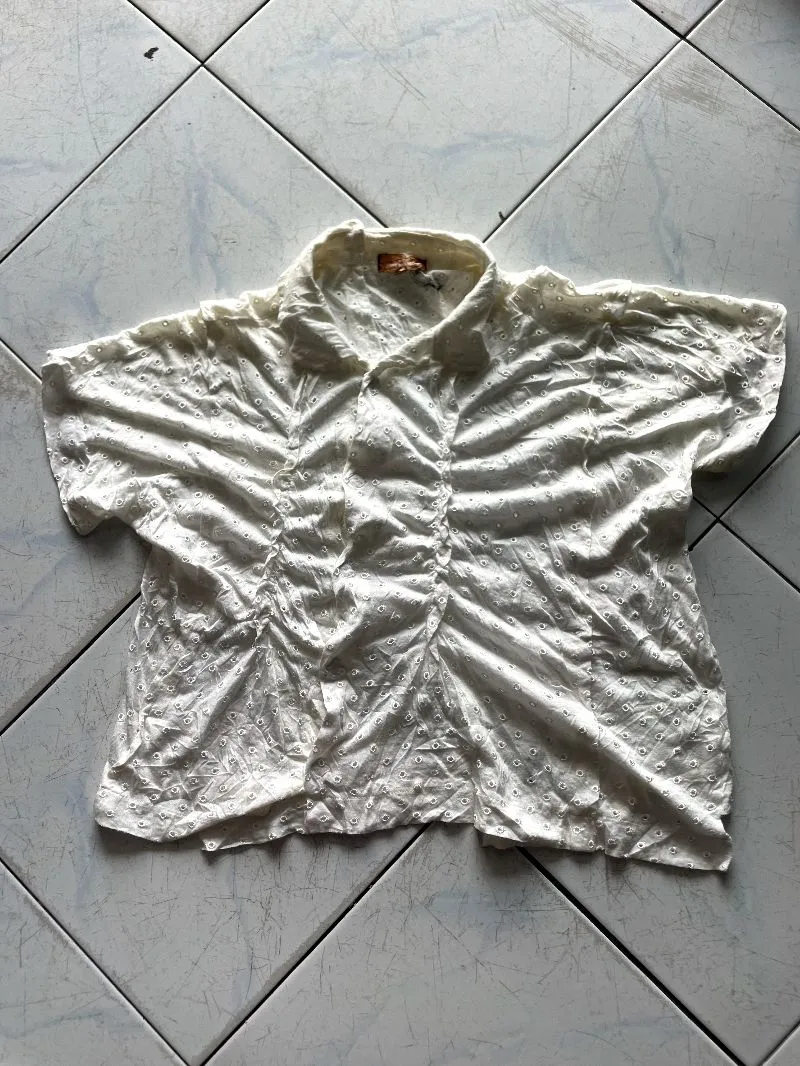 COMME des GARÇONS Vintage Avant Garde Blouse Wanita white photo 1