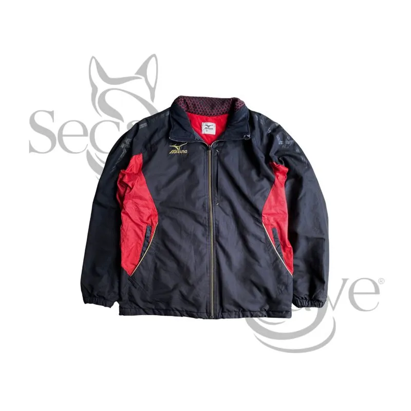 Mizuno Vintage Sportswear Windbreaker Pria red black photo 1