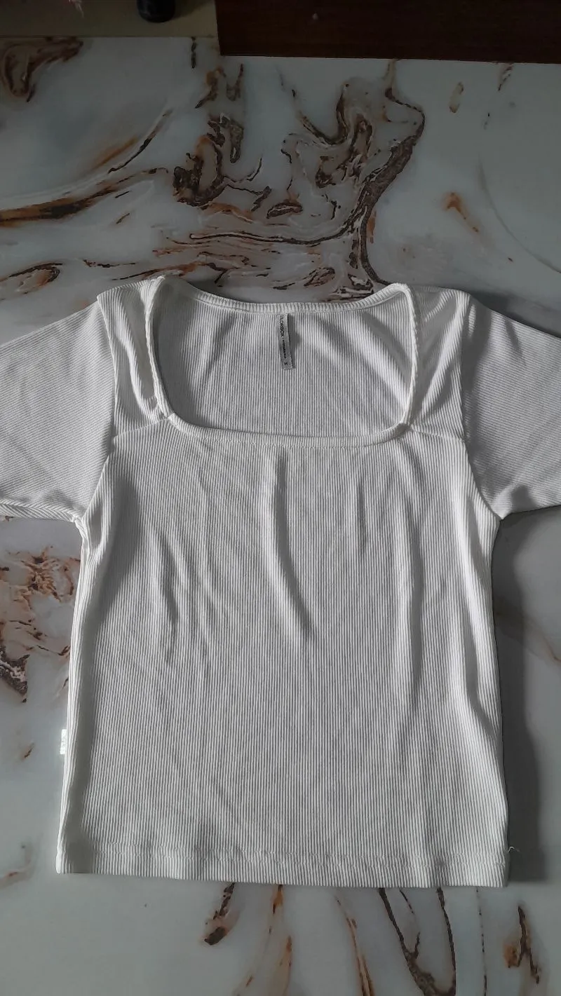 COLORBOX Streetwear Crop top Wanita white photo 1
