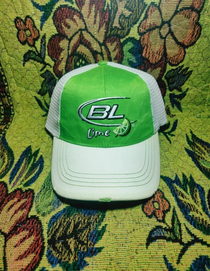 Vintage Streetwear Hat Pria white green photo 1