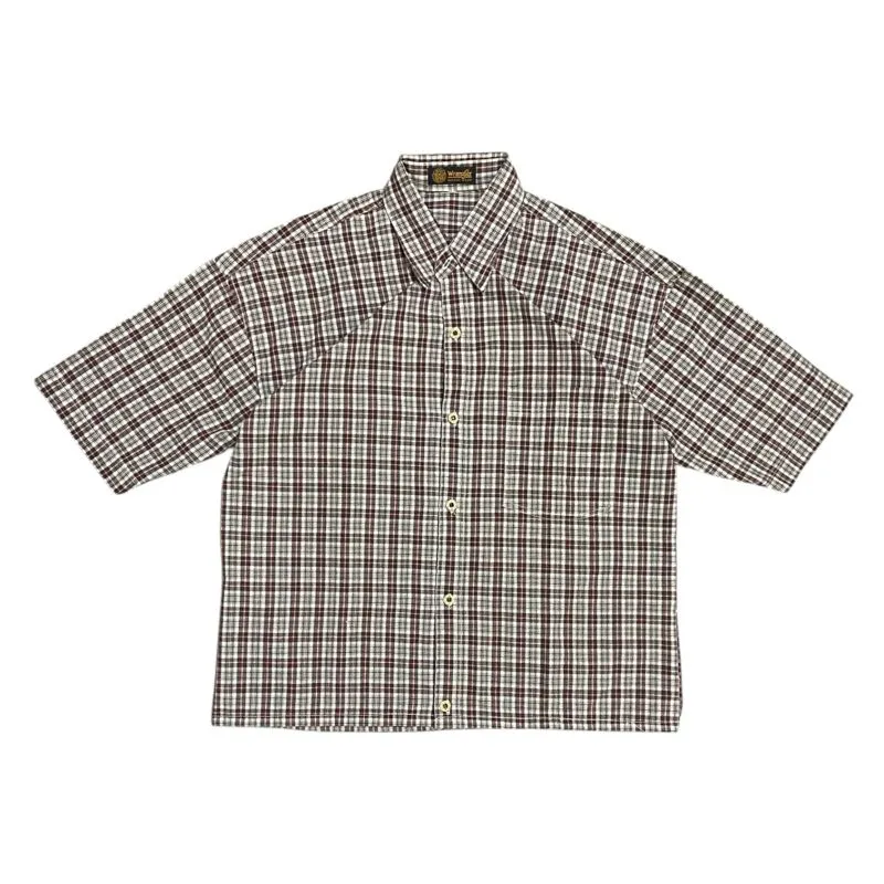 Wrangler Y2K Skater Formal shirt Pria tan brown photo 1