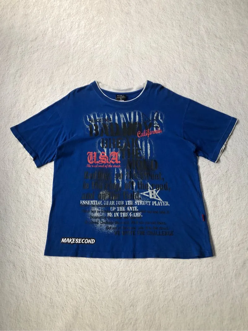 Badboy Vintage Y2K T-shirt Pria blue photo 1