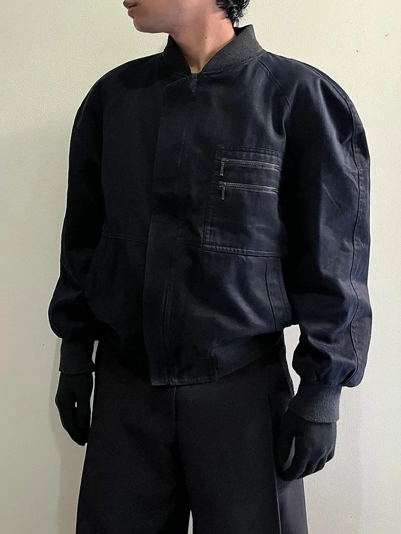 Mr. Junko Vintage Avant Garde Bomber jacket Pria black photo 1