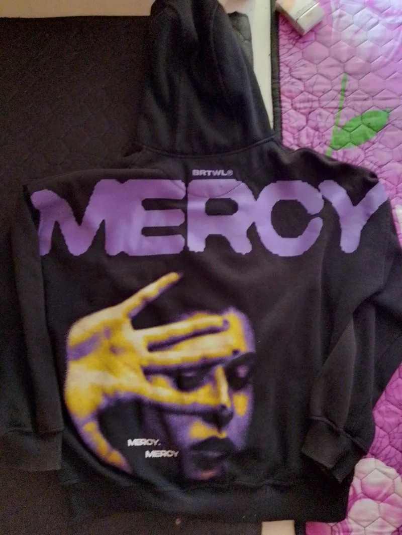 Streetwear Y2K Hoody Pria purple black photo 1